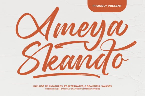 Ameya Skando: A Luxury Script Font for Modern Brand Identity