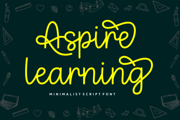Aspire Learning Typeface: A Playful Script for Campaign Design