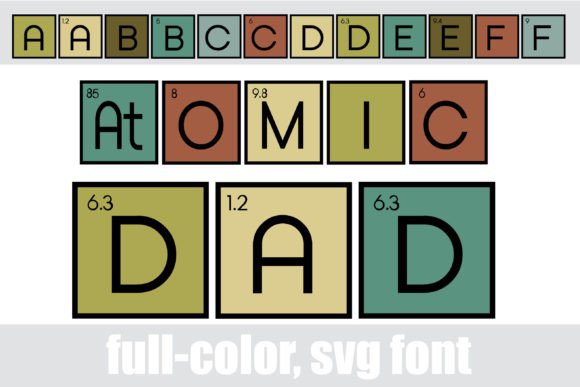 Atomic Dad: A Bold Color Font for Strong Brand Identity