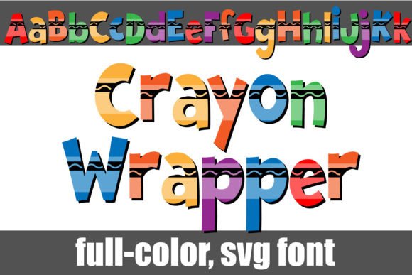 Crayon Wrapper: A Playful Color Font for Editorial Design