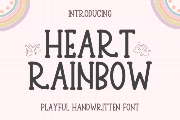 Heart Rainbow Typeface: A Sweet Script for Handmade Brands