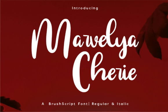 Marvelya Cherie: A Bold Script Font for Handmade Brands