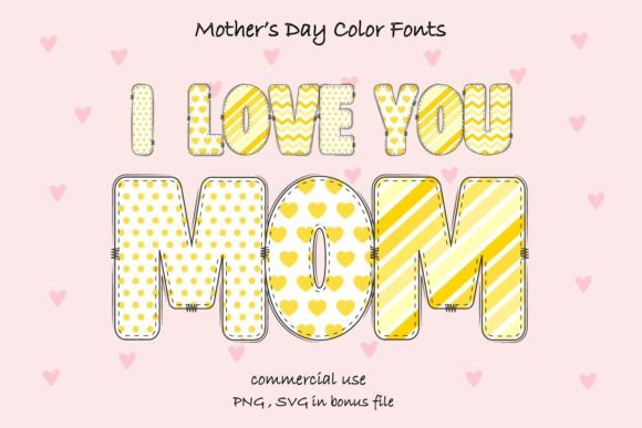 Mother s Day Collection: The Perfect Color Font for Handmade Gifts