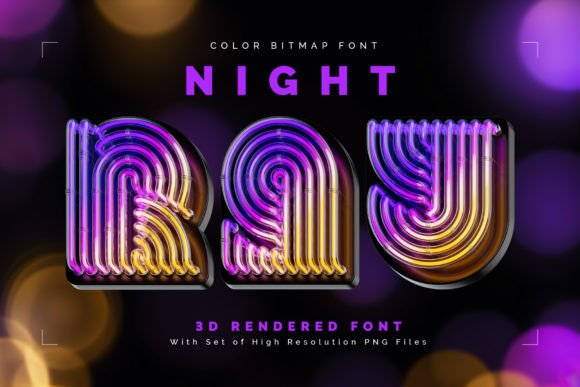 Night Ray: A 3D Creative Font for Bold Brand Identity