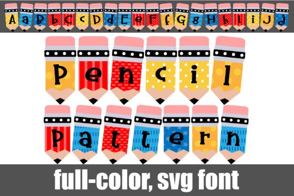 Pencil Pattern Typeface: A Playful Serif for Editorial Design