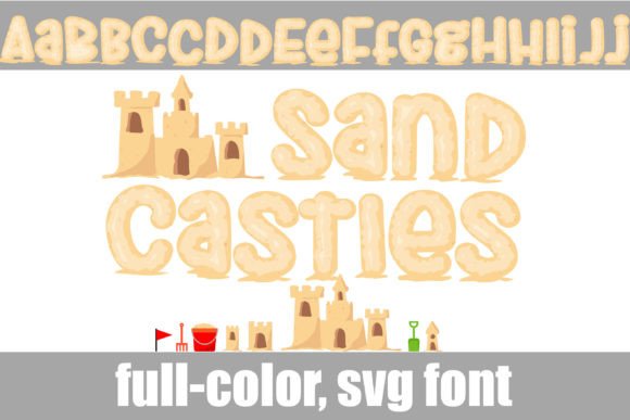 Sand Castles: A Creative Color Font for Beach-Themed Branding