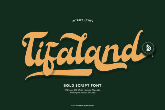 Tifaland: A Bold Script Font for Editorial Design and Brand Identity