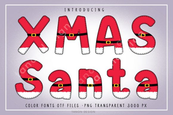 Xmas Santa: A Festive Color Font for Editorial Design